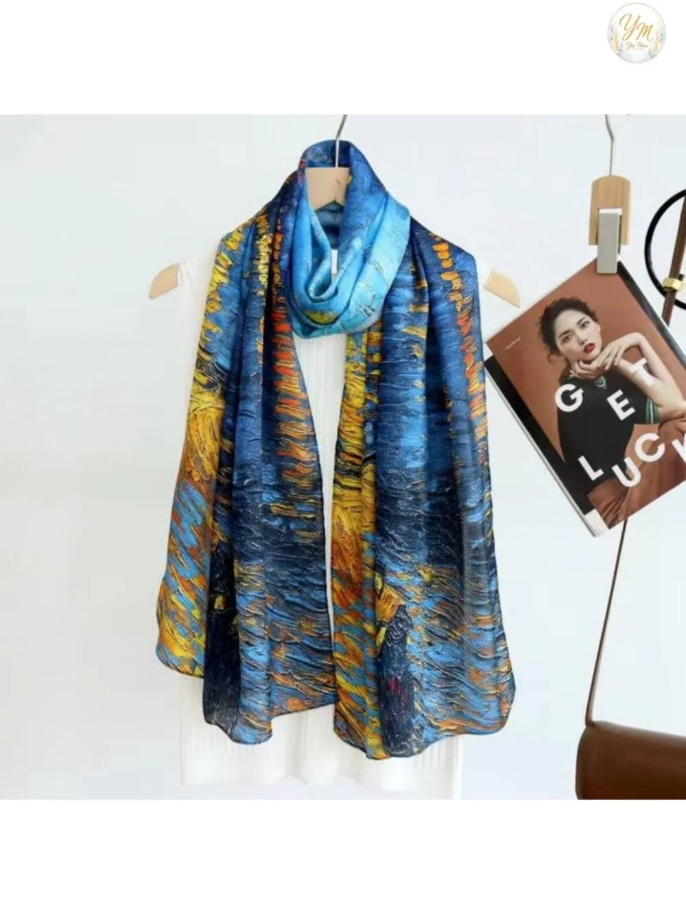 100% Mulberry Silk Long Oblong Scarf Shawl Wrap Gift